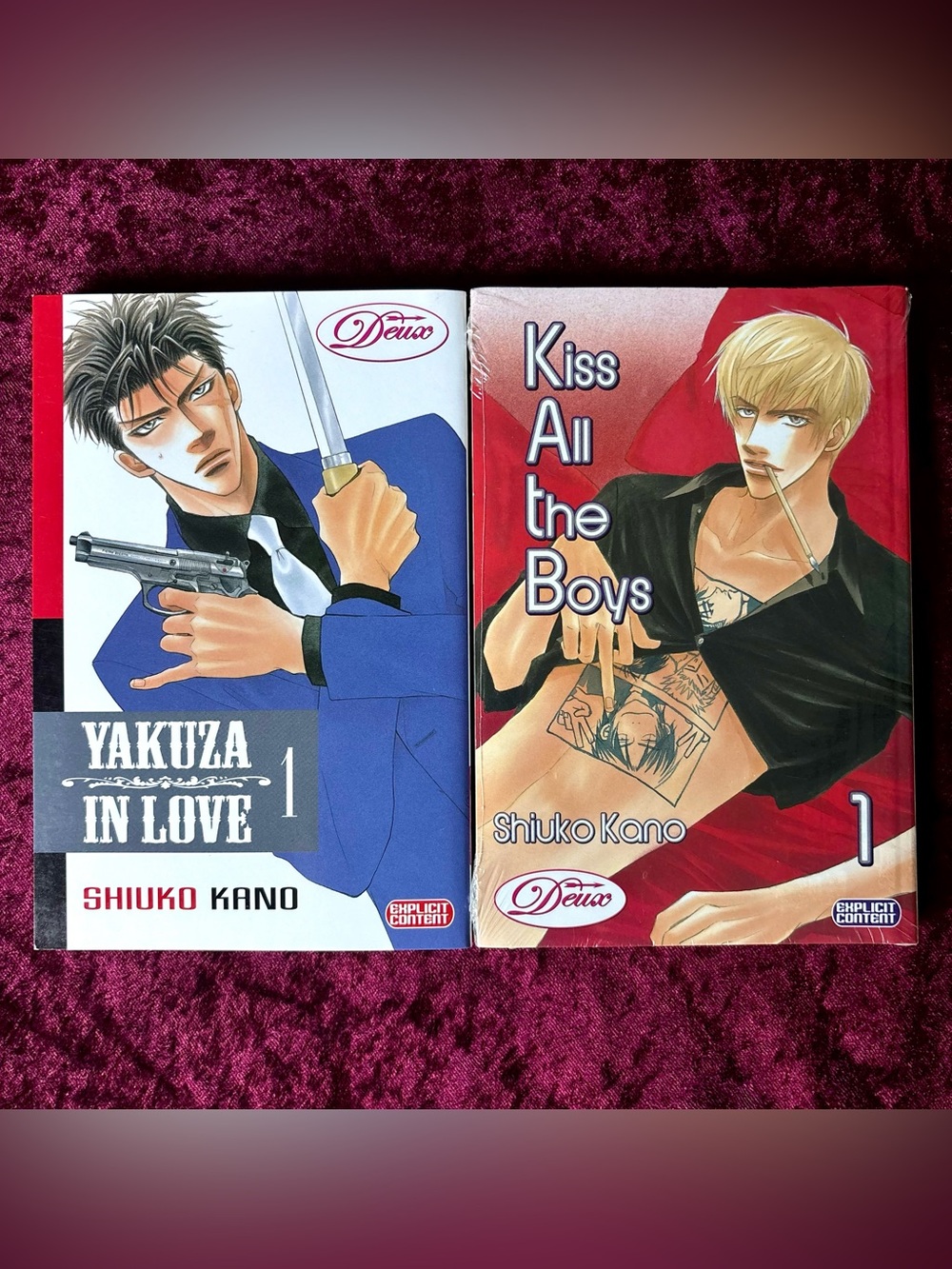 Shiuko Kano Manga Lot — Yakuza in Love 1 & Kiss All the Boys 1